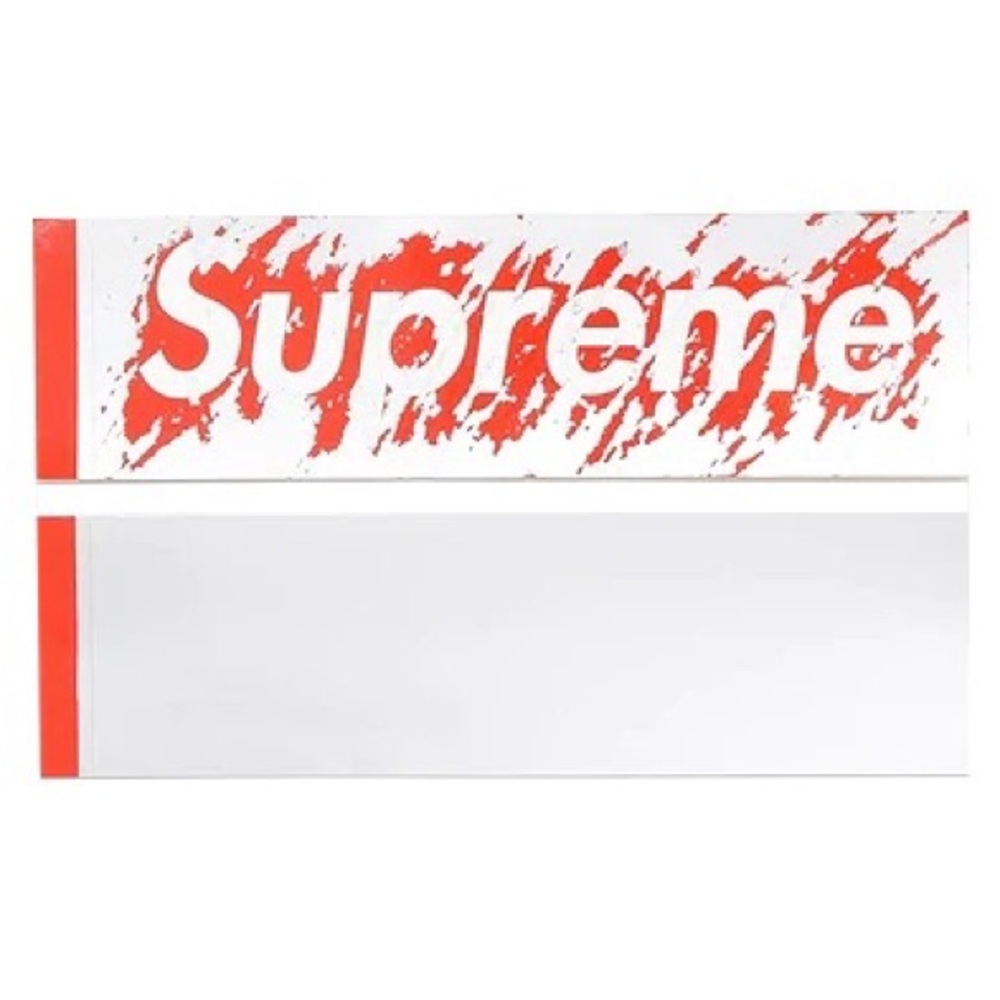SUPREME Scratch Off Silver & Red Box Logo Sticker Brand New